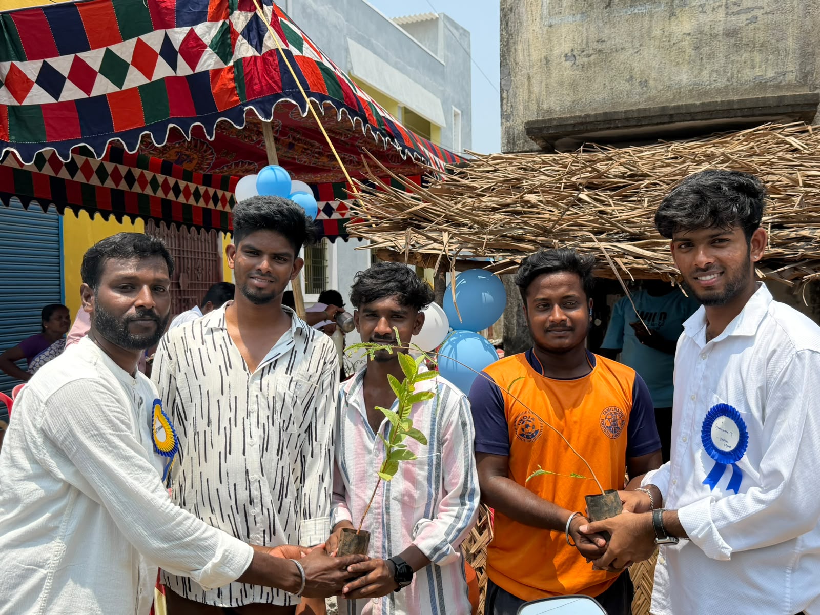 slum families blanket relief packing